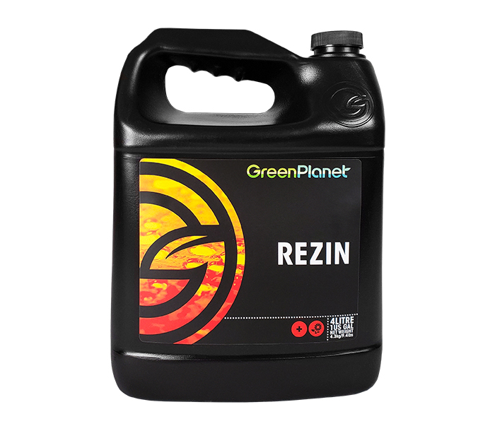 Green Planet Nutrients – Rezin, here in 4-liter size, enhances flower aroma and flavor