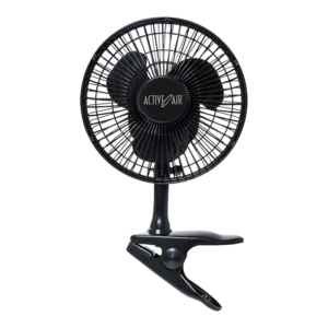 Active Air 8 inch clip fan with adjustable head, transparent background